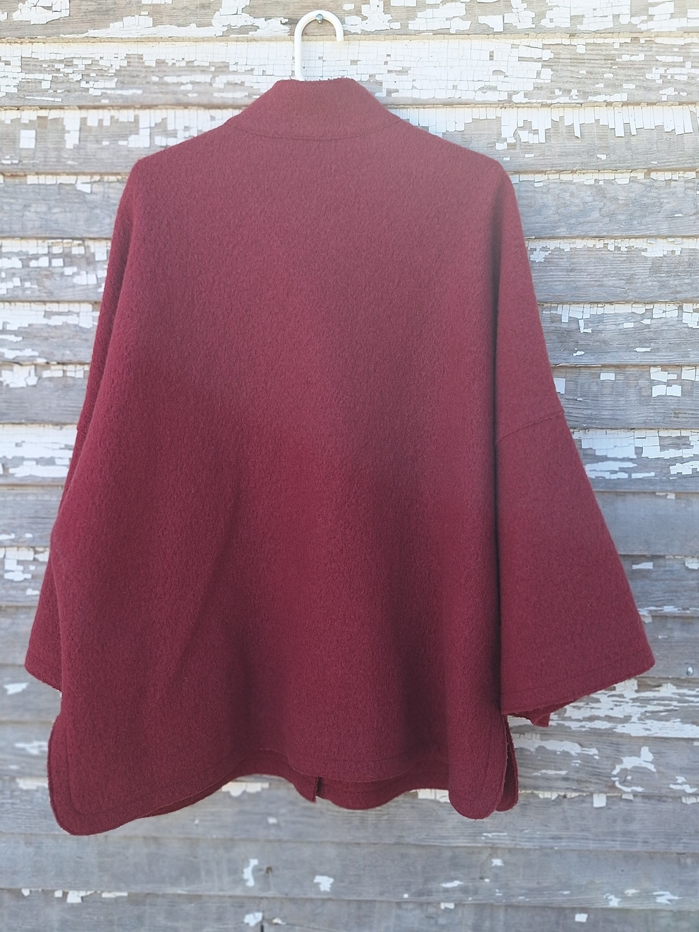 J. Jill Button-Front Cape Sweater Wool Blend Size Medium - Picture 4 of 6